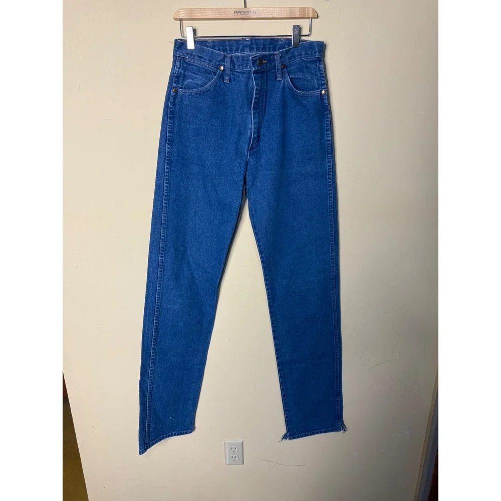 Vintage Wrangler Jeans Mens 33x38‎ Blue Denim Pants Cowboy Western Wear